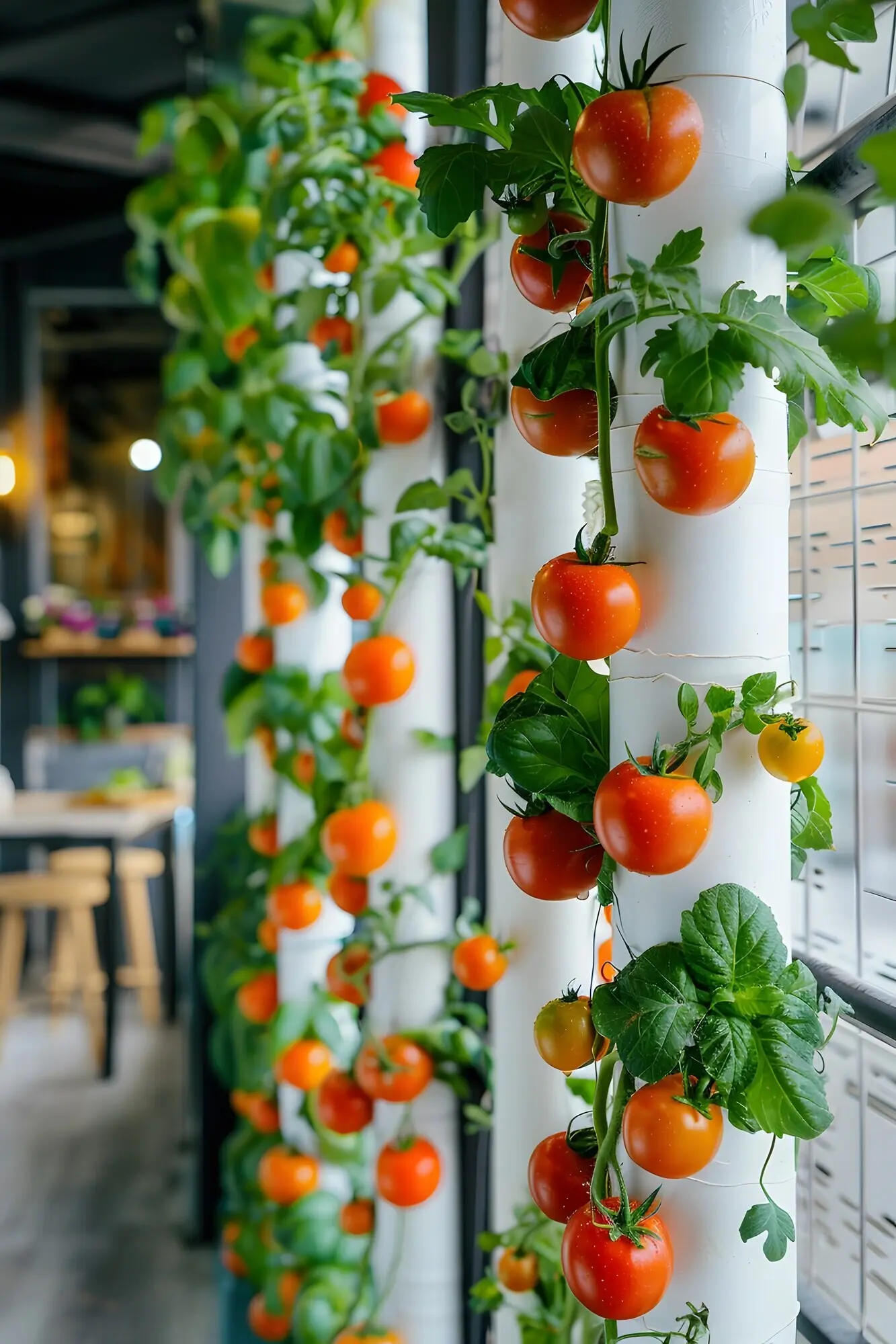Fotorealistischer nachhaltiger Garten mit selbst angebauten Pflanzen